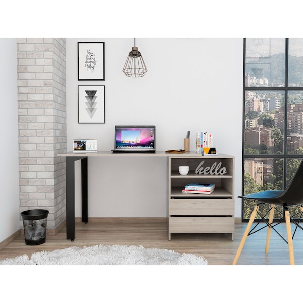 Tuhome 23.6 in. D X 28.8 in. H, 58 in. W X Laminate, Gray - ELZ5965