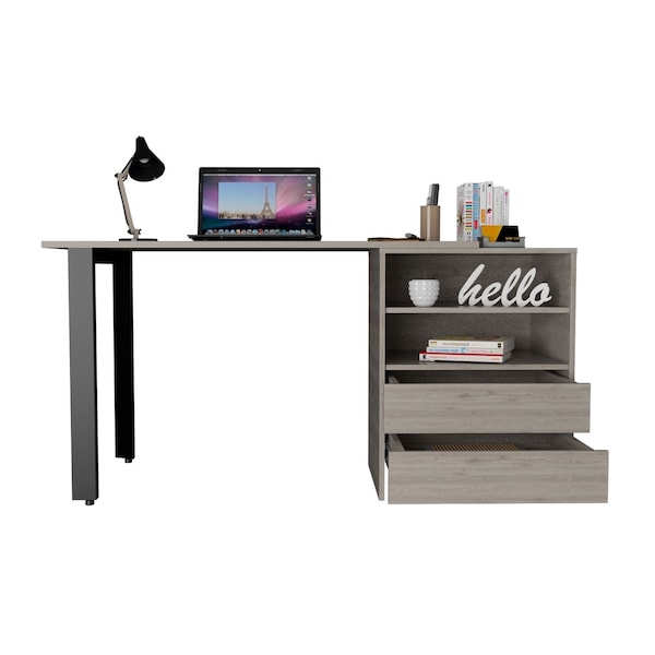 Tuhome 23.6 in. D X 28.8 in. H, 58 in. W X Laminate, Gray - ELZ5965