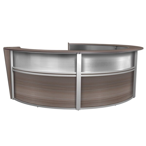 Regency 103 in D X 45.5 in H, 142 in W X Wood, Plexi, Driftwood Grey - 77314GY
