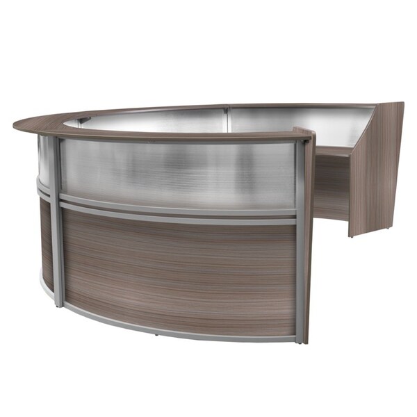 Regency 103 in D X 45.5 in H, 142 in W X Wood, Plexi, Driftwood Grey - 77314GY