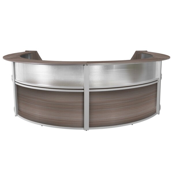 Regency 103 in D X 45.5 in H, 142 in W X Wood, Plexi, Driftwood Grey - 77314GY