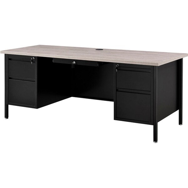 Interion By Global Industrial Teacher's Desk, 30 in D X 30-1/2 in H, 72 in W X - 695633GY