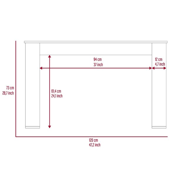 Tuhome 23.6 in. D X 28.7 in. H, 47.2 in. W X Laminate, Beige - ELD5595