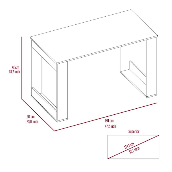 Tuhome 23.6 in. D X 28.7 in. H, 47.2 in. W X Laminate, Beige - ELD5595