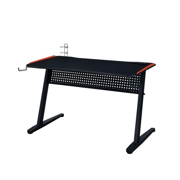 Acme Metal Frame Gaming Table with USB Port and LED Light in Black - ER-0101BK