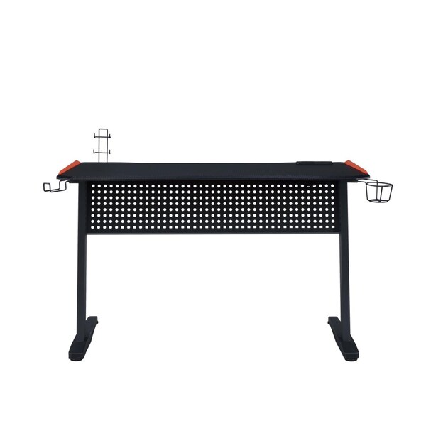 Acme Metal Frame Gaming Table with USB Port and LED Light in Black - ER-0101BK