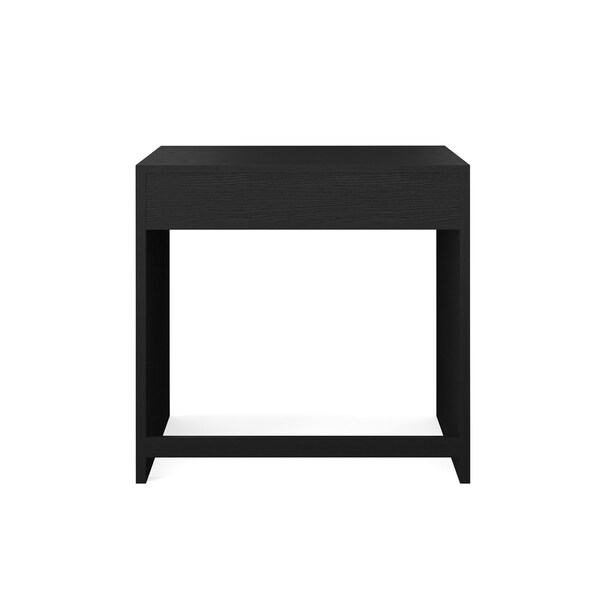 Martha Stewart Kayden Home Office Modular Single-Drawer Desk in Black w/Oil Rubbed Bronze Hardware - NAN-FY-23042-TB-BK-BK-MS