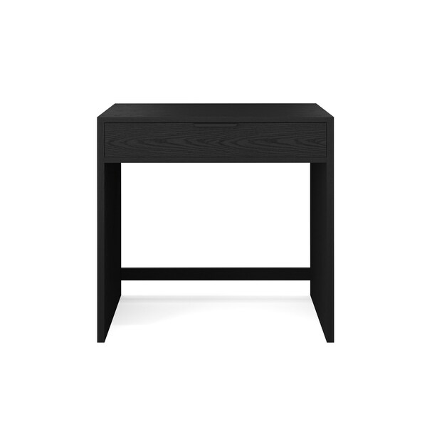 Martha Stewart Kayden Home Office Modular Single-Drawer Desk in Black w/Oil Rubbed Bronze Hardware - NAN-FY-23042-TB-BK-BK-MS