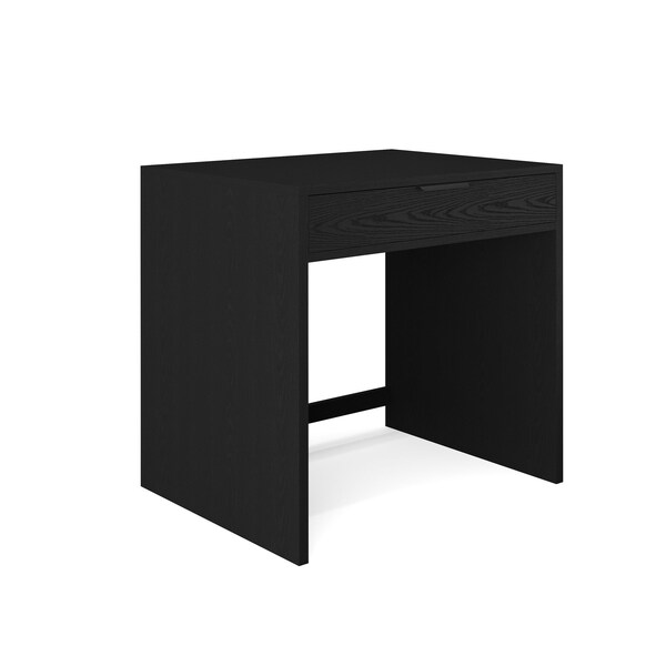 Martha Stewart Kayden Home Office Modular Single-Drawer Desk in Black w/Oil Rubbed Bronze Hardware - NAN-FY-23042-TB-BK-BK-MS