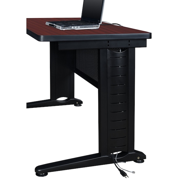 Regency Desk Shell Desks > U-Desks > Fusion U-Desk Shells, 96 D X 29 H, 72 W X Wood|Metal, Mahogany - MUDS723042MH