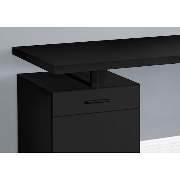 Monarch Specialties Computer Desk, Home Office, Laptop, Left, Right Set-up, Storage Drawers, 48"L, Work, Metal, Black - I 7761