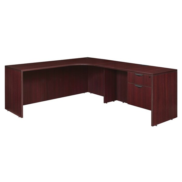 Regency Pedestal Desk Legacy 71" Single Pedestal Right Corner, Mahogany - LLDCRSP712447MH