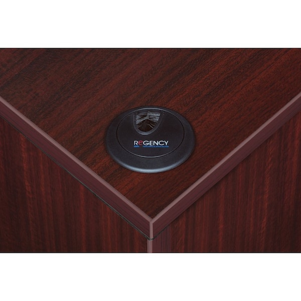 Regency Pedestal Desk Legacy 71" Single Pedestal Right Corner, Mahogany - LLDCRSP712447MH