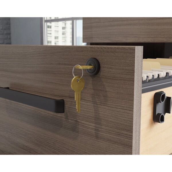 Officeworks By Sauder 23.504 in D X 29.291 in H, 75.039 in W X Engineered wood - 431502