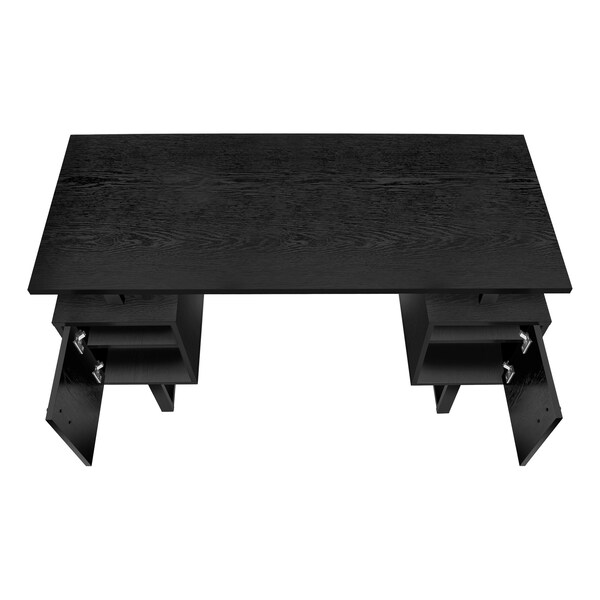 Monarch Specialties Computer Desk, Home Office, Laptop, Storage, 48in.L, Work, Black Laminate, Black Metal, Contemporary - I 7606