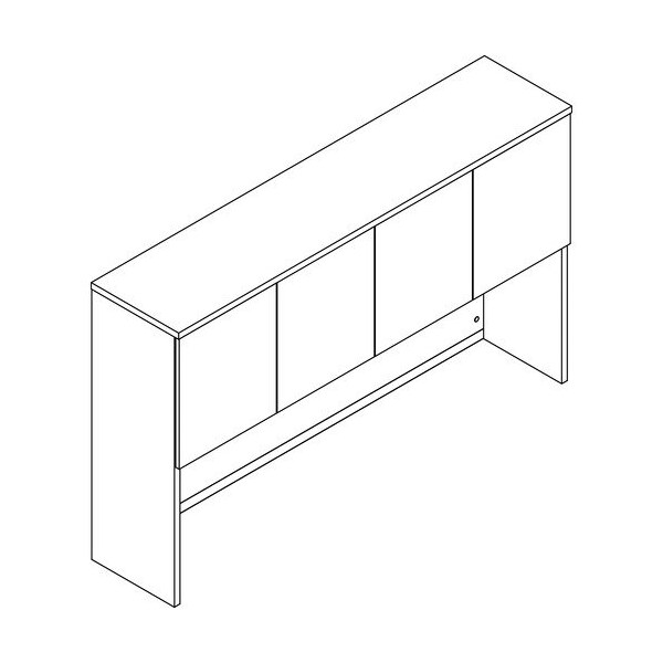 Groupe Lacasse Hutch, Laminate Doors, 72inWx16inDx44inH, Niagara - LASM1SE724416PA