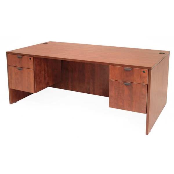 Regency Pedestal Desk Legacy Double Pedestal Desks, 30 D X 29 H, 60 W X Wood, Cherry - LDP6030CH