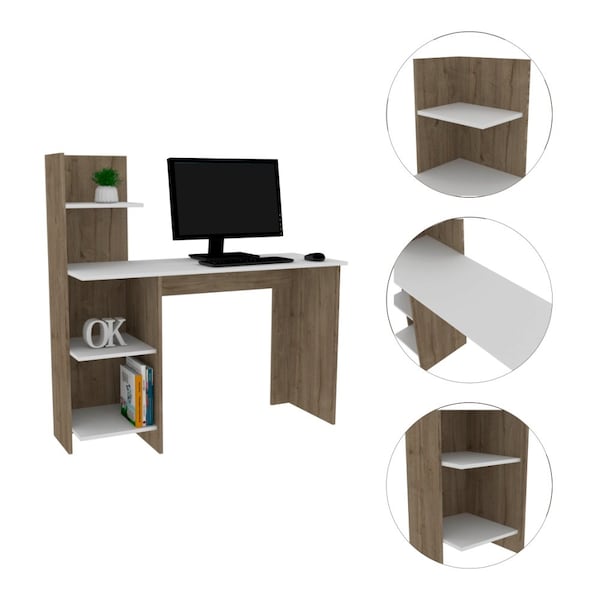 Tuhome 17.7 in. D X 47.2 in. H, 47.2 in. W X Laminate, Light Gray/White - EDB5560