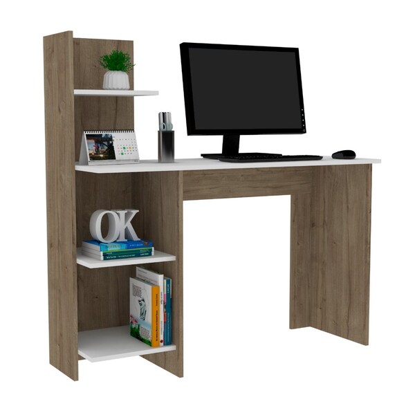 Tuhome 17.7 in. D X 47.2 in. H, 47.2 in. W X Laminate, Light Gray/White - EDB5560