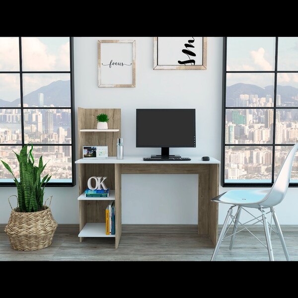 Tuhome 17.7 in. D X 47.2 in. H, 47.2 in. W X Laminate, Light Gray/White - EDB5560