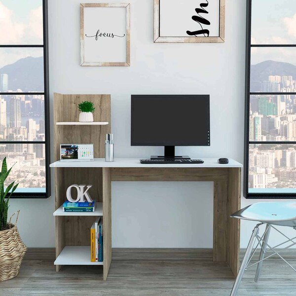 Tuhome 17.7 in. D X 47.2 in. H, 47.2 in. W X Laminate, Light Gray/White - EDB5560