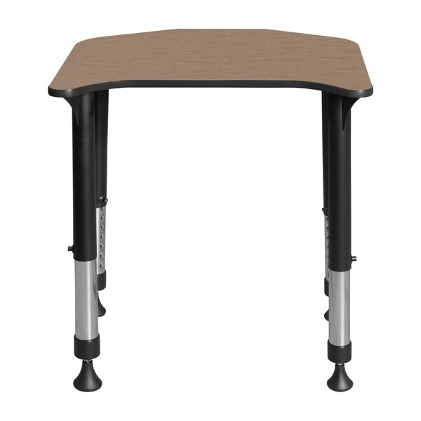 Regency Ferris Adjustable Height Student Activity Desk, 26 in W X Wood, Metal, Noble Oak - FSD2624NO