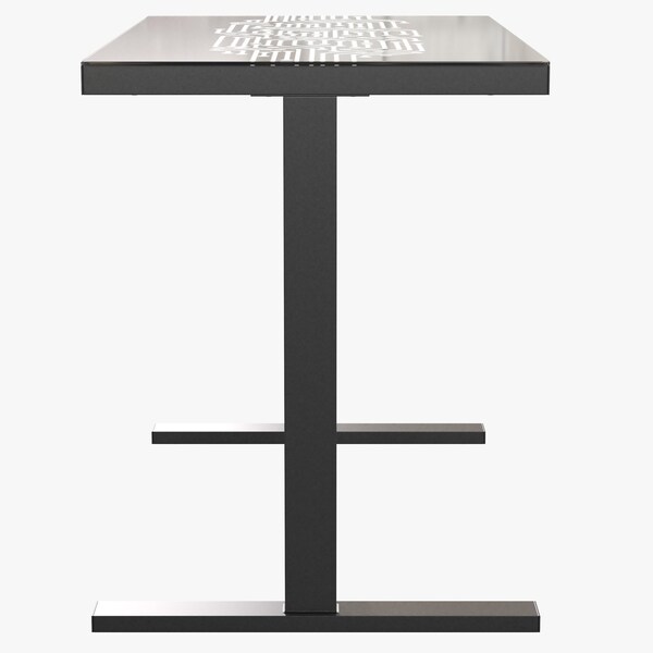Flash Furniture 30.25 H, 43.25 W X Glass, Medium Density Fiberboard, Steel, Black - NAN-JNGT-2842-GG