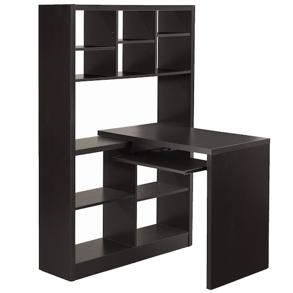 Monarch Specialties Corner Desk, 60 in H, Rich Dark Cappuccino - I 7021