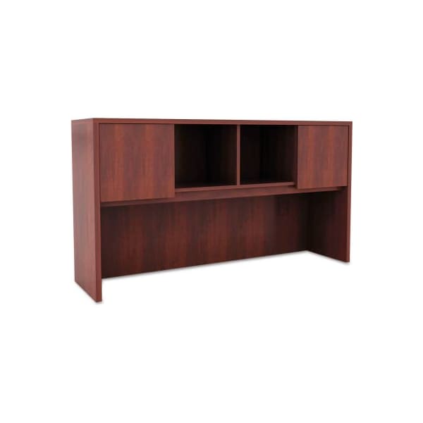 Alera Alera Hutch with Doors - 58-7/8"W x 15"D x 35-1/2"H - Medium Cherry - Valencia Series - VA286015MC