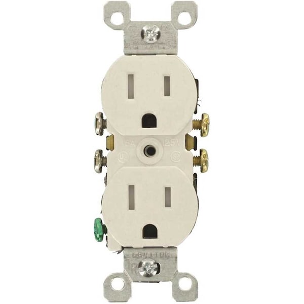 Leviton 15 Amp Tamper-Resistant Duplex Outlet, White, 10PK - M22-T5320-WMP