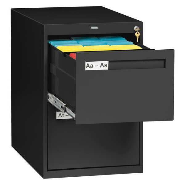 Tennsco 17-15/16" W 2 Drawer Black, Legal - V282C-MFBK