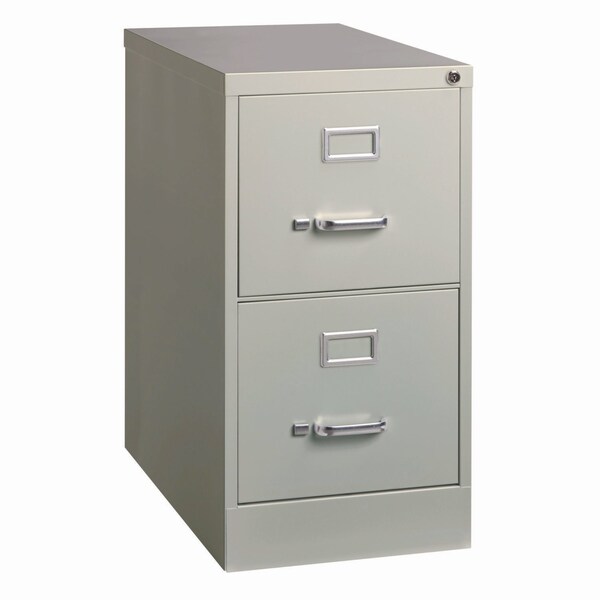 Alera Two-Drawer Economy Vertical File, 2 Letter-Size File Drawers, Light Gray, 15 in.x25 in.x28.38 in. - 26135