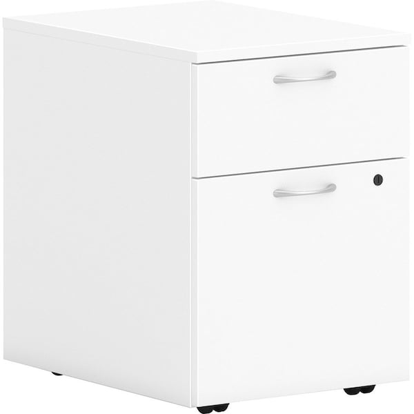 Hon 15 in W 2 Drawer Pedestal, Simply White - HONPLPMBFLP1