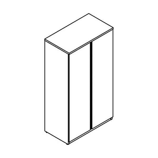 Groupe Lacasse Wardrobe Storage Unit, Alum Handle, 36inWx20inDx65inH, Niagara - LAS4YN203665BA