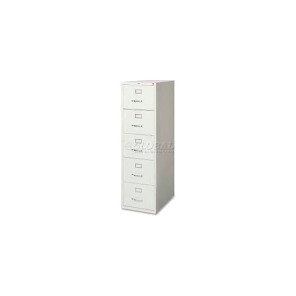 Lorell Lorell Commercial Grade 5-Drawer Legal Vertical File, LLR48502, 18"W x 26-1/2"D x 61"H, Light Gray - LLR48502