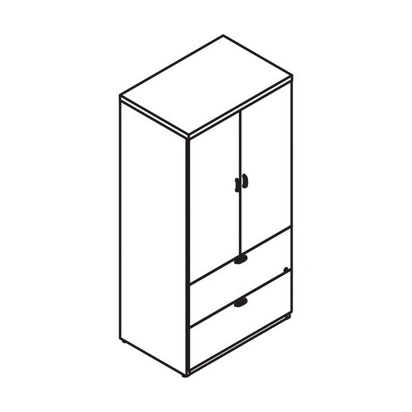 Groupe Lacasse Storage Unit, 1 Edge, 24inWx20inDx65-1/2inH, Niagara - LAS71D2065LFBA