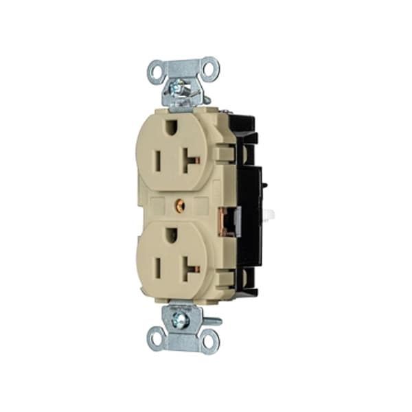 Hubbell Receptacle, 1 hp, 125V AC, NEMA 5-20R - 5352STI