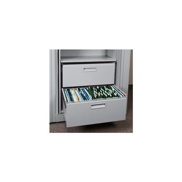 Datum Filing Systems Rotary File Cabinet Components, Letter File/Storage Drawer, Locking, Light Gray - XLT-FS1L-T47