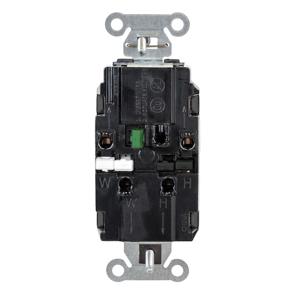 Hubbell Receptacle, 1 hp, 125V AC, NEMA 5-20R - BR20STBKTR