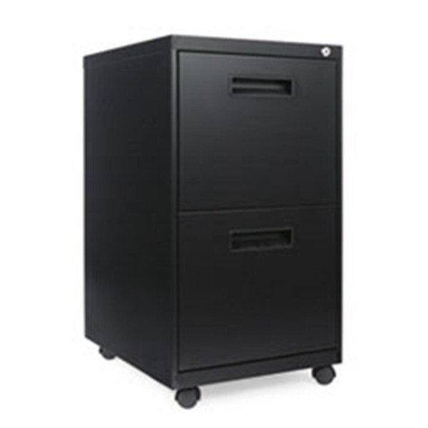 Alera Technologies 27.75 x 14.87 x 19.12 in. Two-Drawer Metal Pedestal File, Black - PAFFBL