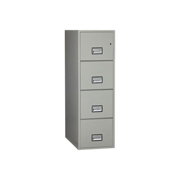 Phoenix Safe International Phoenix Safe Vertical 31" 4-Drawer Letter Fire and Water Resistant File Cabinet, Lt Gray - - LTR4W31LG