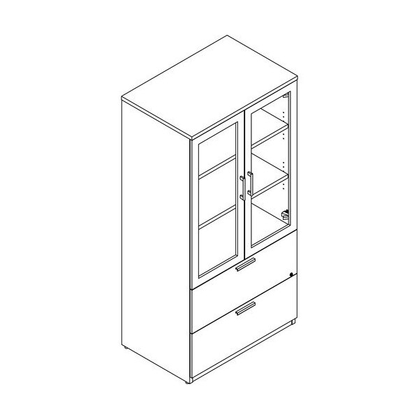 Groupe Lacasse Storage Cabinet, w/ File Cabinet, 36inWx24inDx73-3/8inH, Sahara - LASM1CS2473FBTR