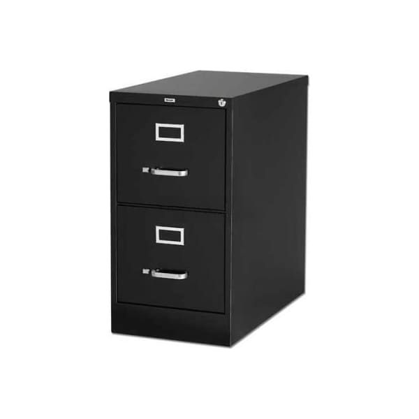 Sp Richards Lorell 2-Drawer Heavy Duty Vertical File Cabinet, 15"W x 25"D x 28-3/8"H, Black - LLR60653