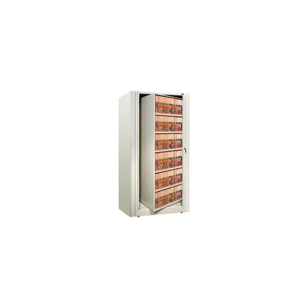 Datum Filing Systems Rotary File Cabinet Starter Unit, Letter, 5 Shelves, Bone White - XLT-S6-T15
