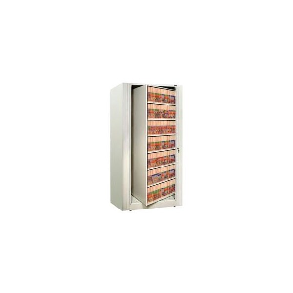 Datum Filing Systems Rotary File Cabinet Starter Unit, Legal, 6 Shelves, Bone White - XLG-S7-T15