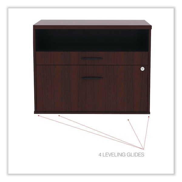 Alera 29-1/2" W 2 Drawer File Cabinets, Mahogany, Legal/Letter - ALELS583020MY