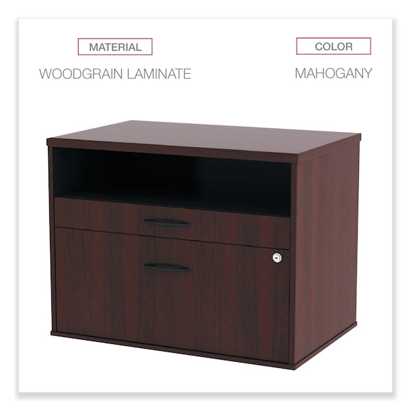 Alera 29-1/2" W 2 Drawer File Cabinets, Mahogany, Legal/Letter - ALELS583020MY