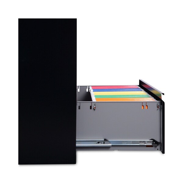 Alera 36 in W 2 Drawer File Cabinets, Black, Legal; Letter - 17451
