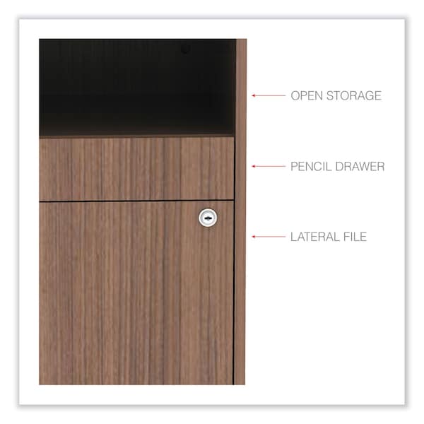 Alera 29-1/2" W 2 Drawer File Cabinets, Modern Walnut, Legal/Letter - ALELS583020WA