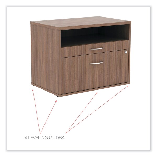 Alera 29-1/2" W 2 Drawer File Cabinets, Modern Walnut, Legal/Letter - ALELS583020WA